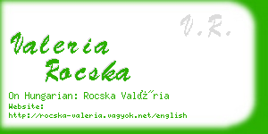 valeria rocska business card